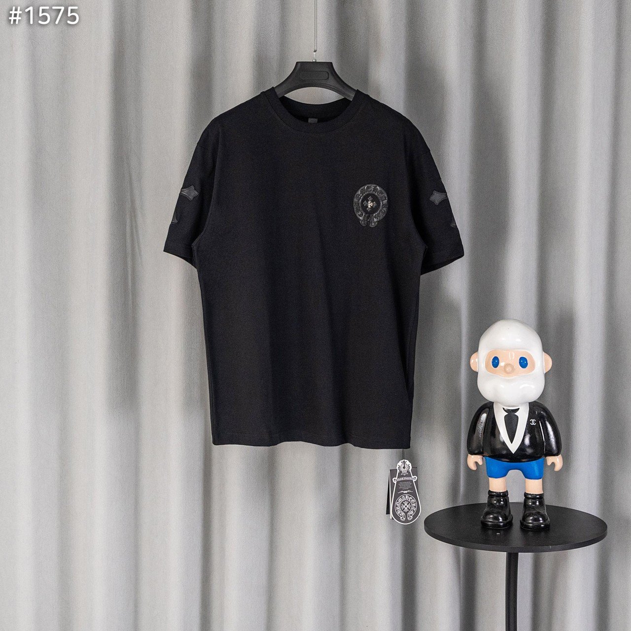 ●6월 판매 11위● CHROME HEARTS 크롬하츠 홀스슈 레더 크로스 티셔츠